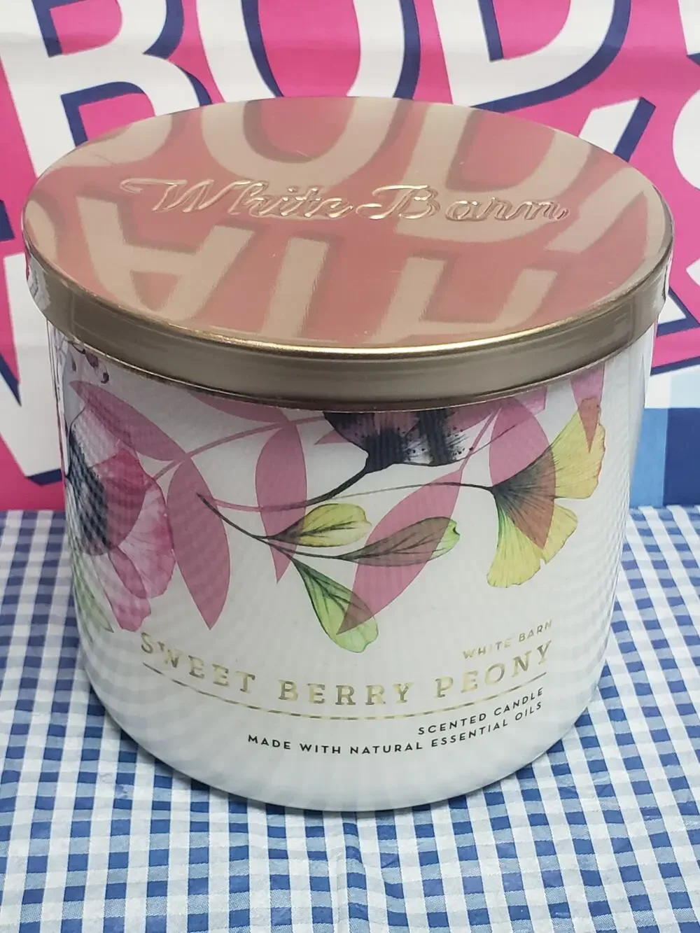 BBW Sweet Berry Peony Large 3 Wick 14.5oz Candle
